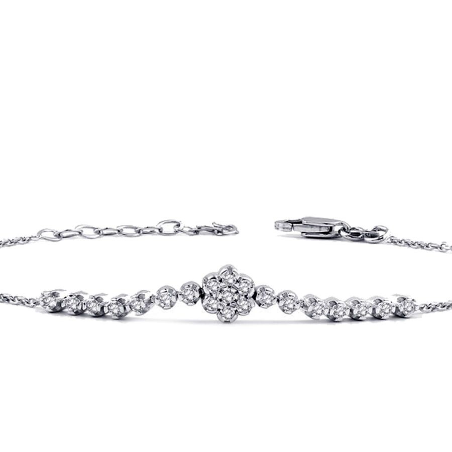 0,17 Karat Diamant Blumen Armband