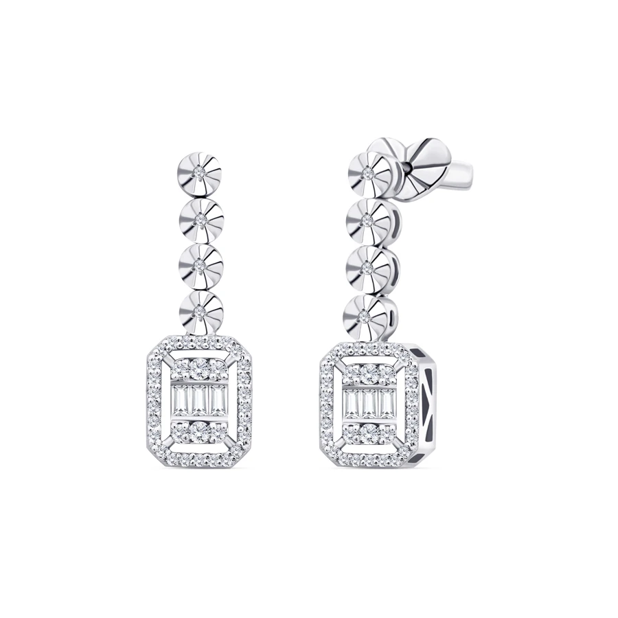 0.30 Carat Diamond Baguette Earrings