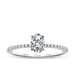 0,58 Karat Diamant Oval Solitär Verlobungsring
