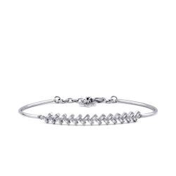0.51 Carat Diamond Baguette Bangle