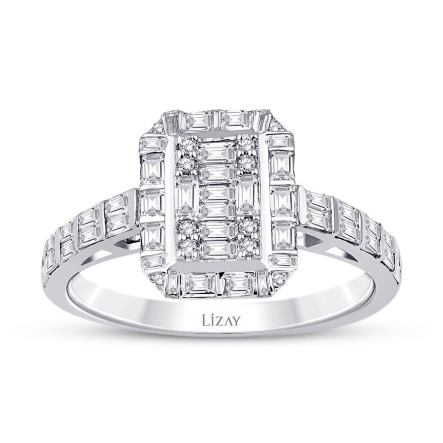 0.71 Carat Diamond Baguette Ring