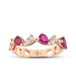 0,95 Karat Diamant Rubin Ring