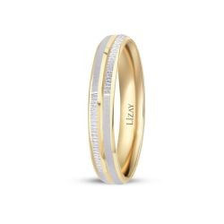 Gold Two-Tone Wedding Band