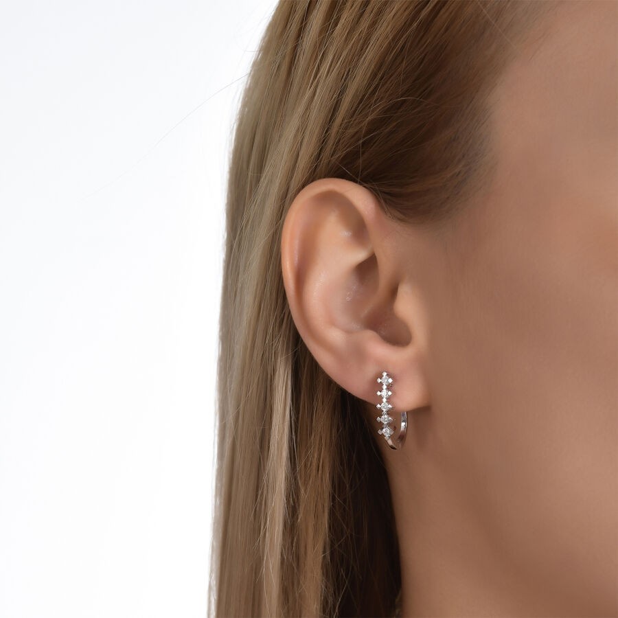 0.29 Carat Diamond Five-Stone Earrings