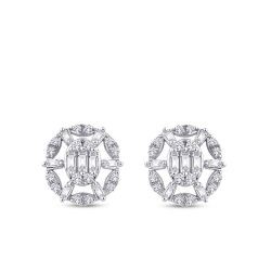 0.46 Carat Diamond Baguette Earrings