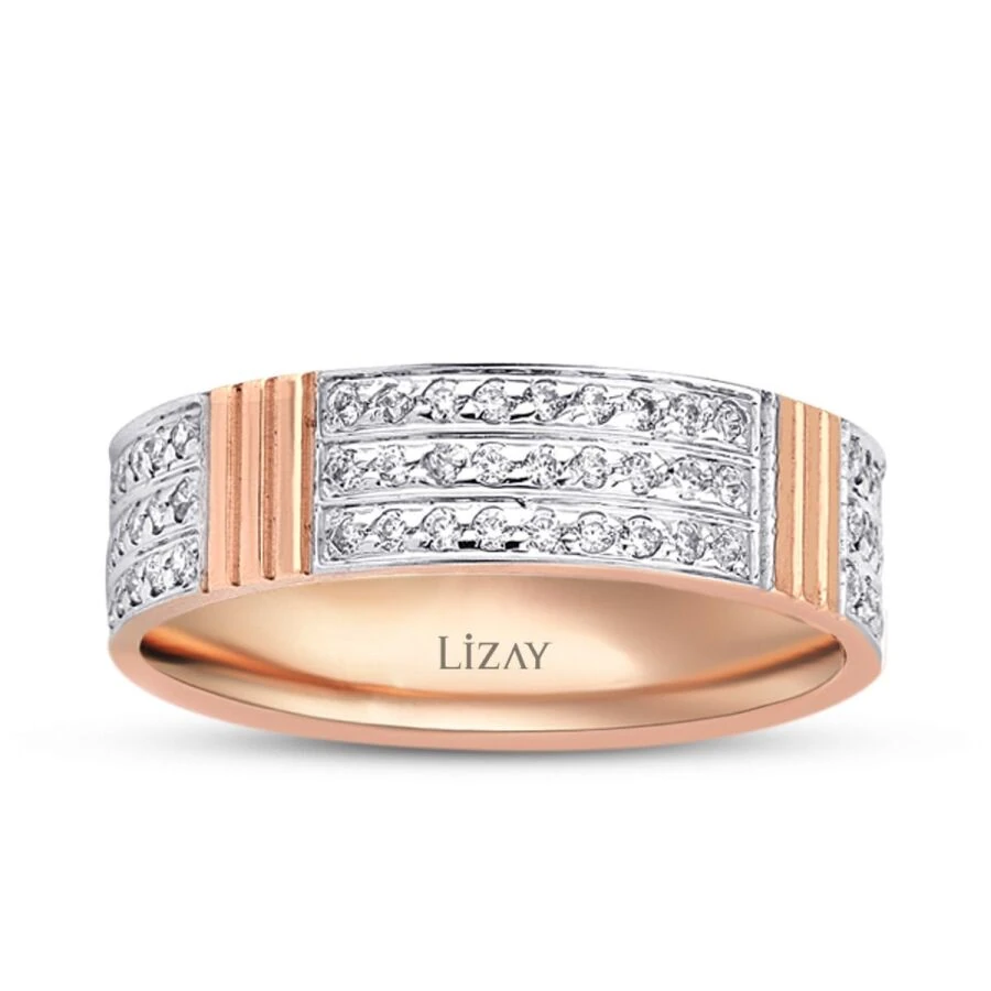 Rose Gold Pave Wedding Band