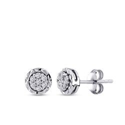0.25 Carat Diamond Round Earrings