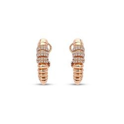 0.56 Carat Diamond Hoop Earrings