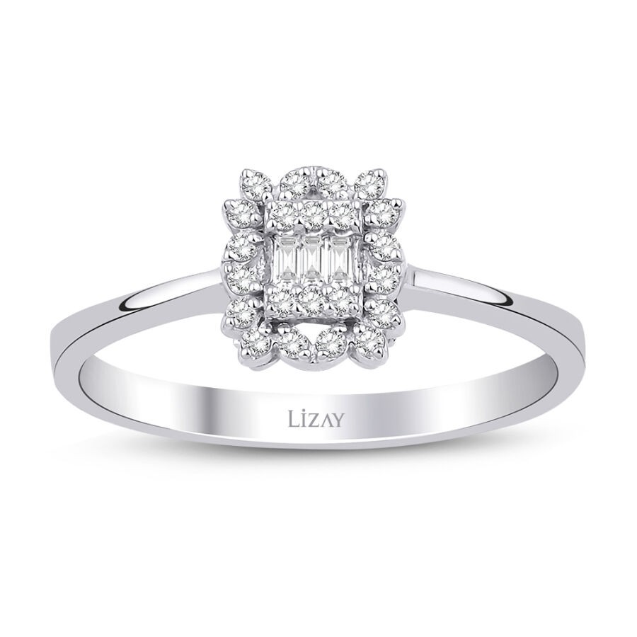 0.15 Carat Diamond Baguette Ring