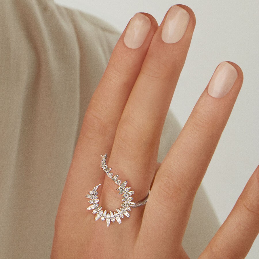 0.67 Carat Diamond Baguette Ring