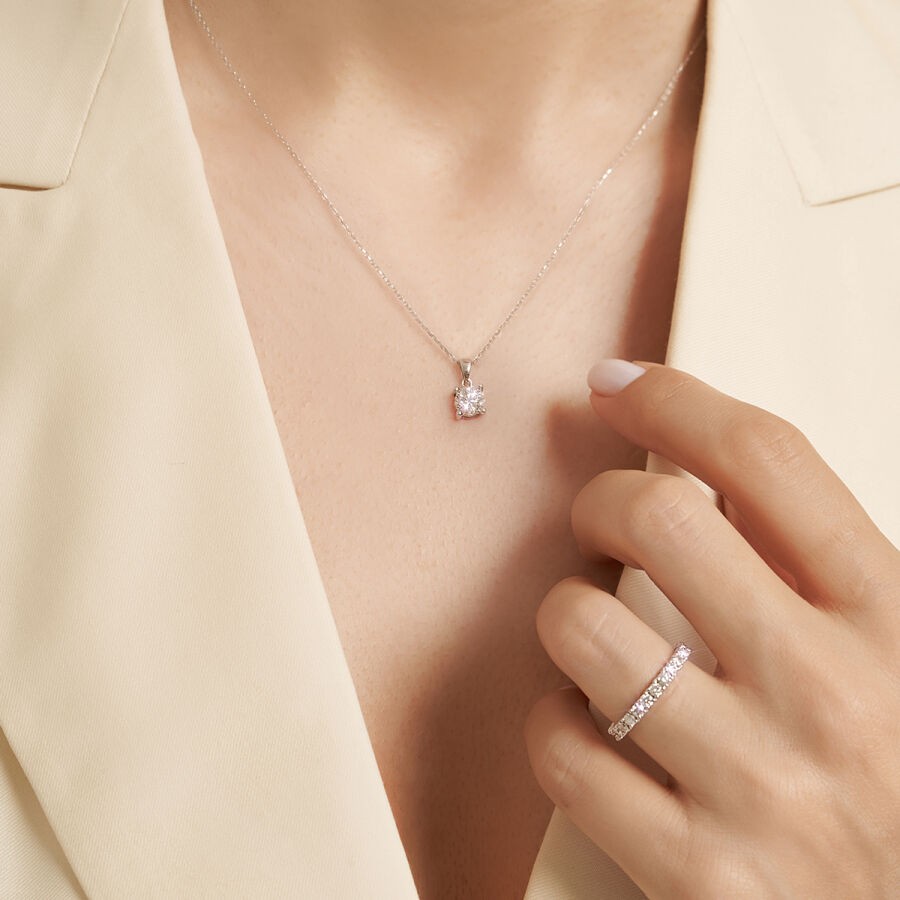 0.70 Carat Diamond Solitaire Necklace