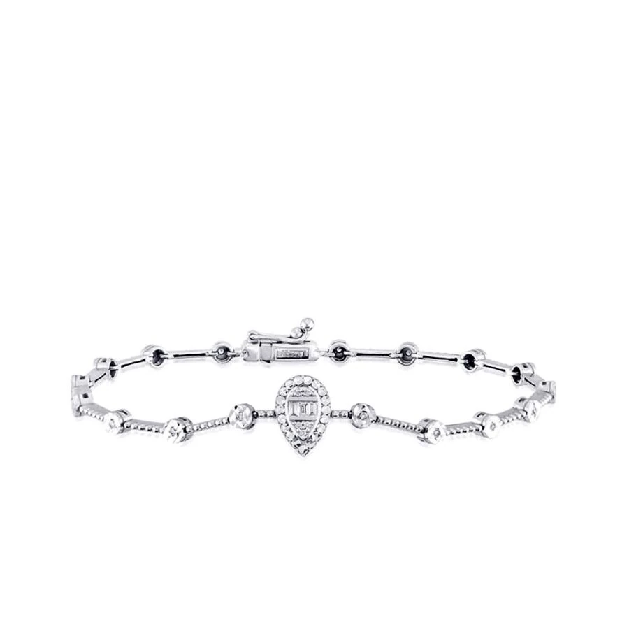 0.12 Carat Diamond Baguette Bracelet