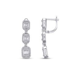 1,13 Karat Diamant Baguette Ohrringe