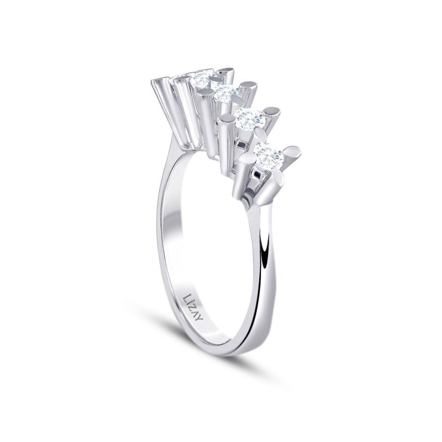 0,20 Karat Diamant Fünfstein Ring