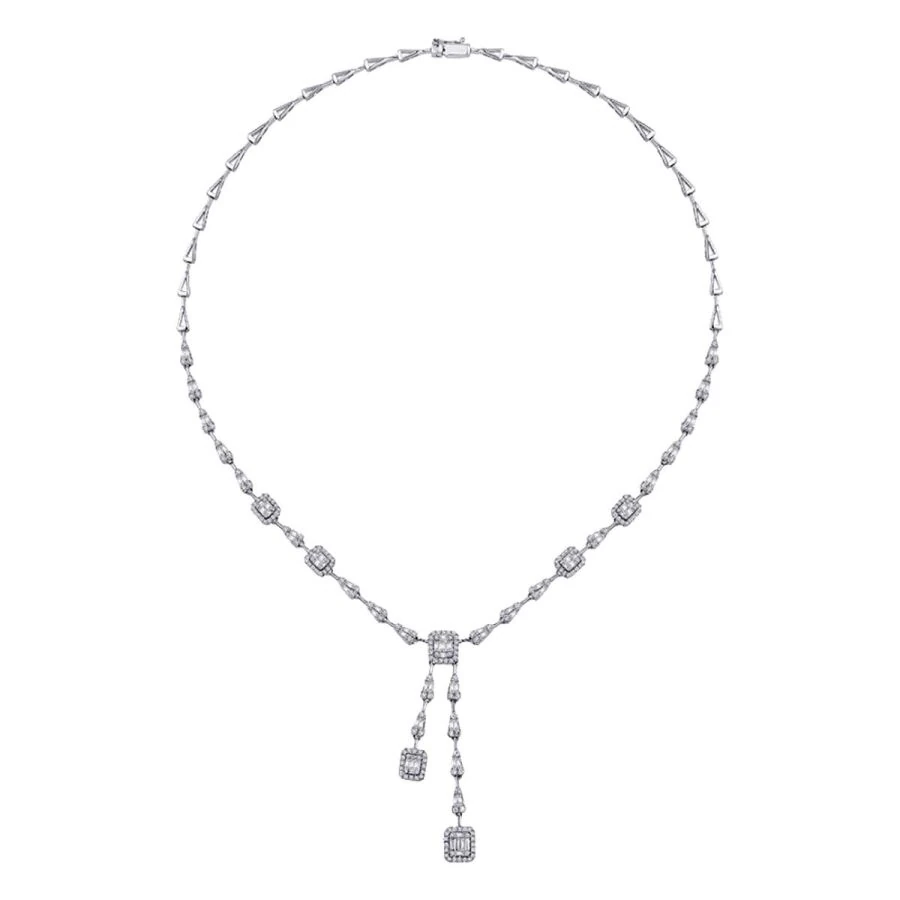 3.00 Carat Diamond Baguette Neckband