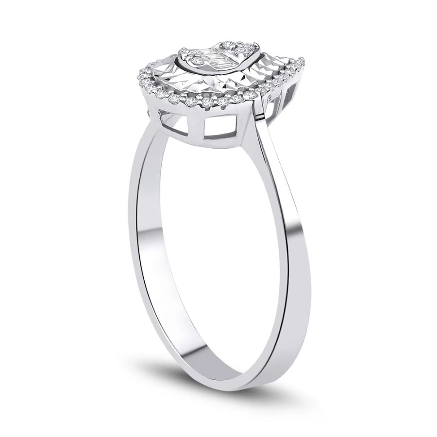 0.11 Carat Diamond Baguette Ring