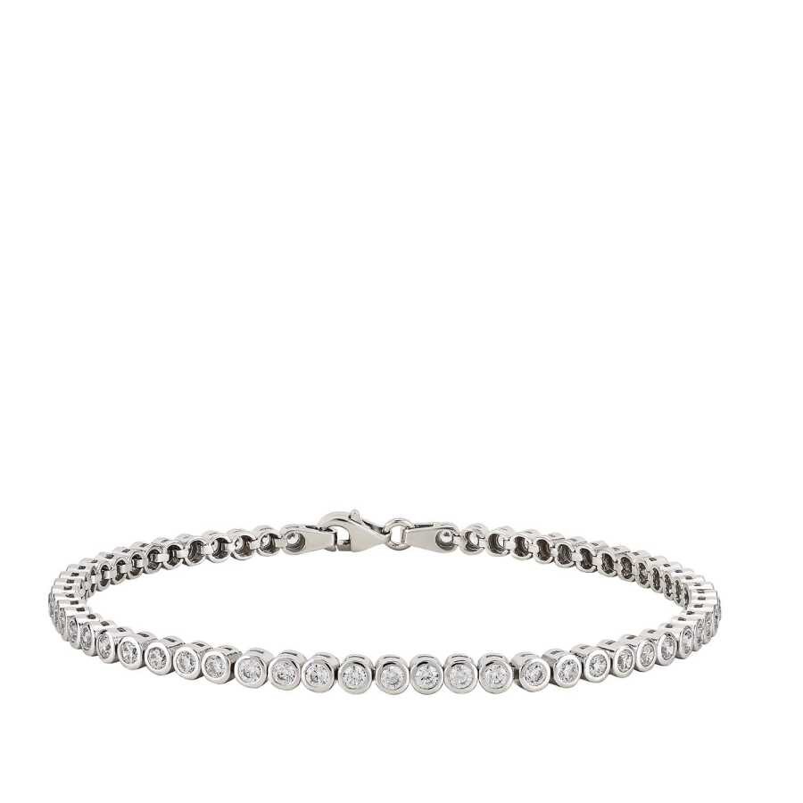 Gold Tennis Round Bracelet