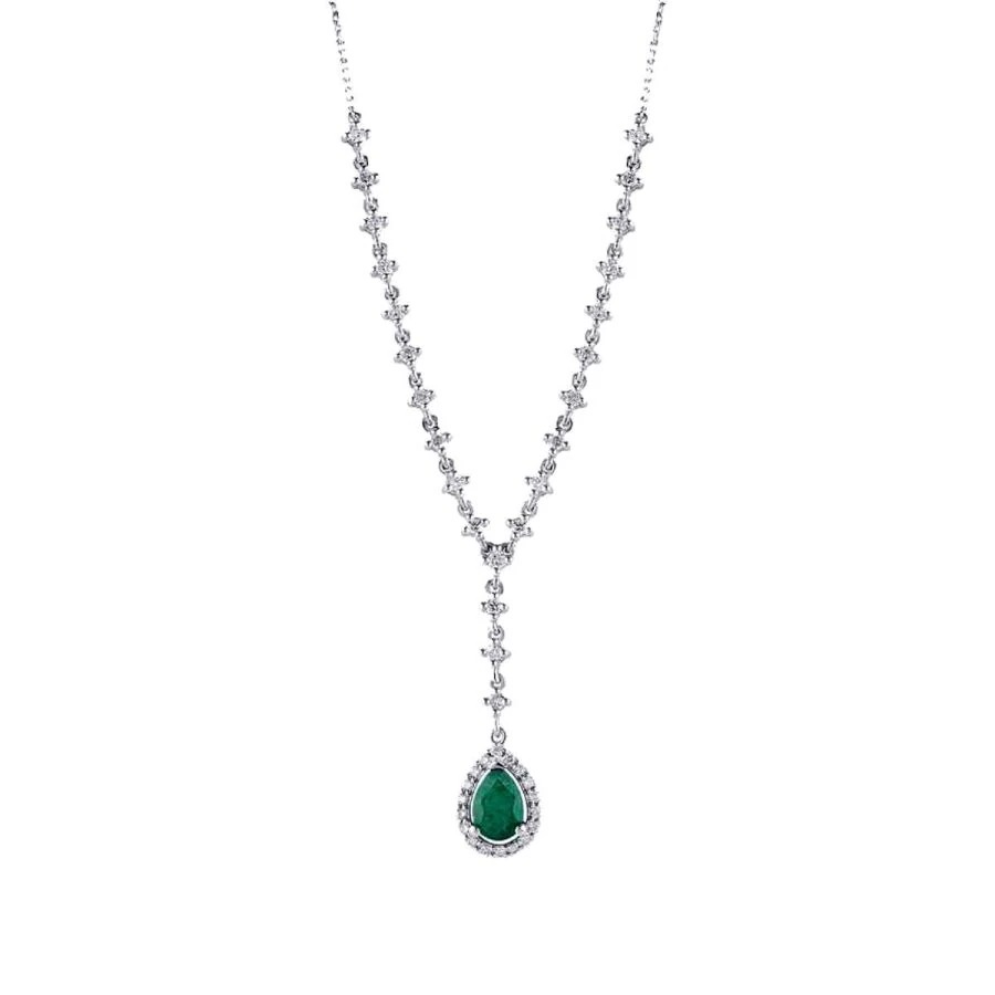 1.19 Carat Diamond Emerald Neckband