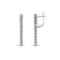 1.63 Carat Diamond Tennis Earrings