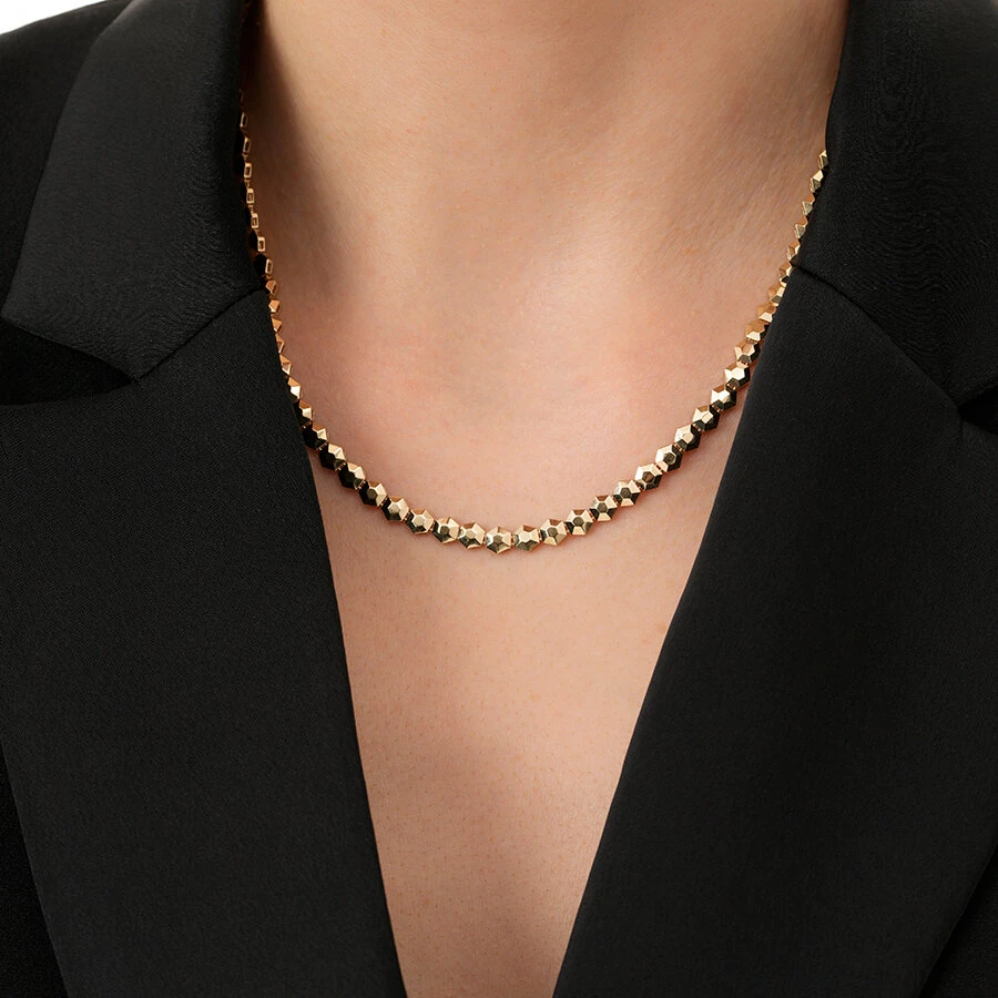 Gold Hexagon Necklace