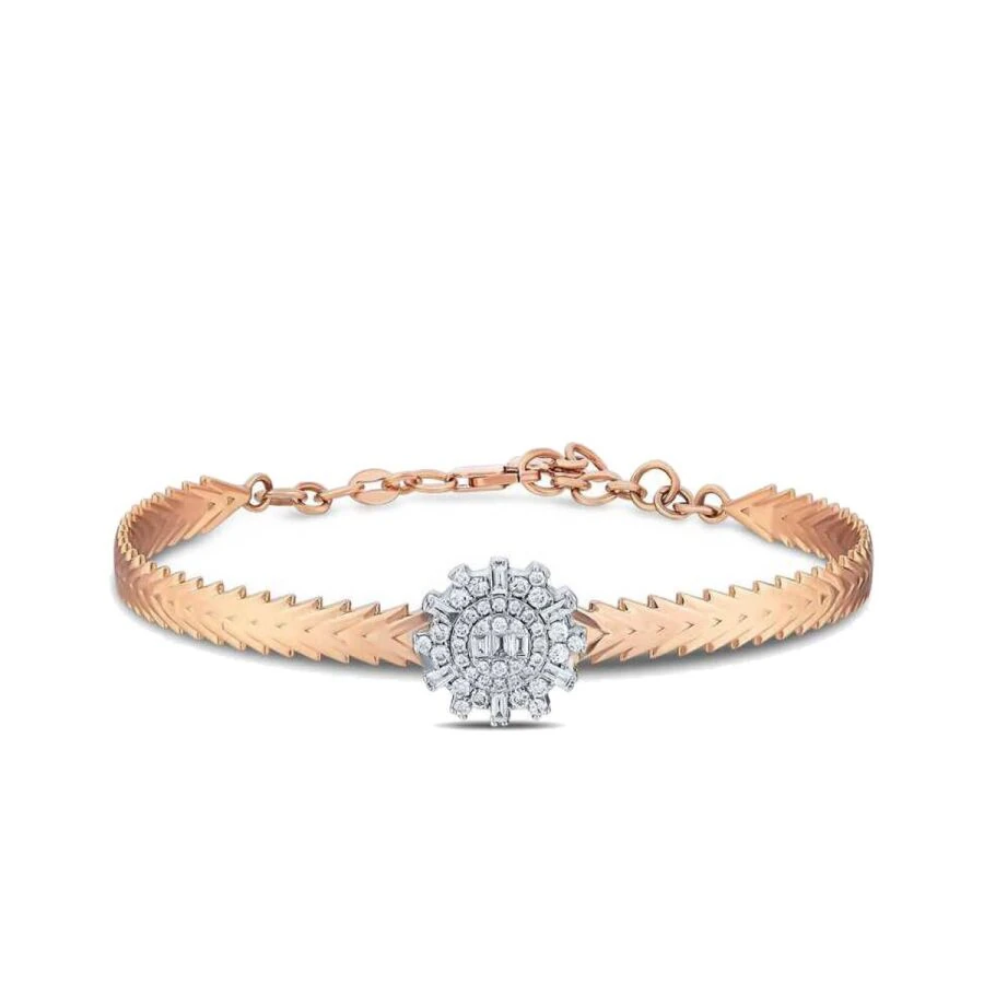 0.57 Carat Diamond Baguette Bangle