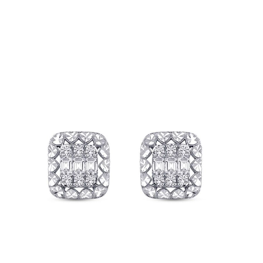 0.36 Carat Diamond Baguette Earrings
