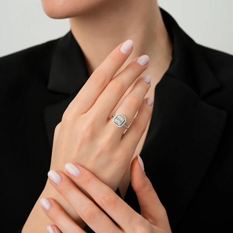 0.54 Carat Diamond Baguette Ring