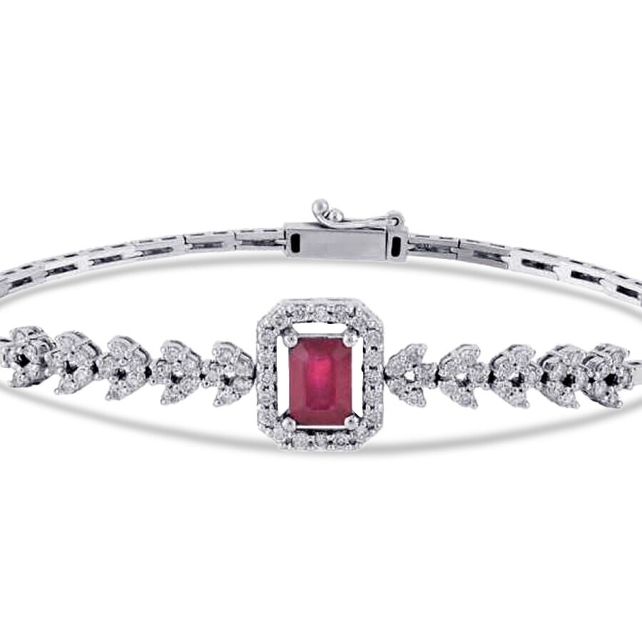 2.06 Carat Diamond Ruby Bracelet