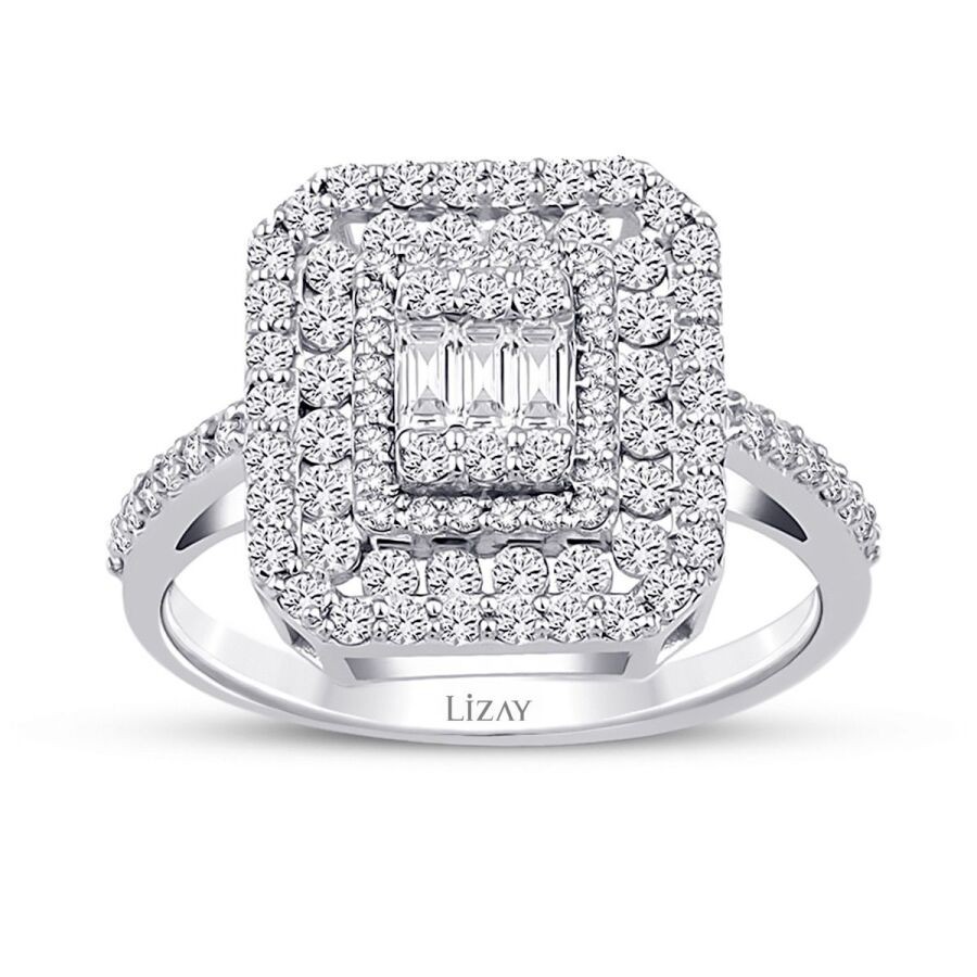 0,84 Karat Diamant Baguette Ring