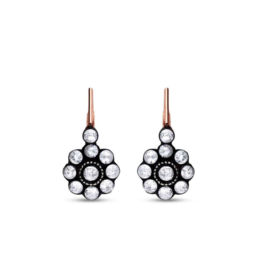 1,22 Karat Diamant Rosen Ohrringe