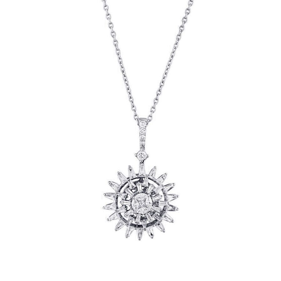 0.83 Carat Diamond Baguette Necklace