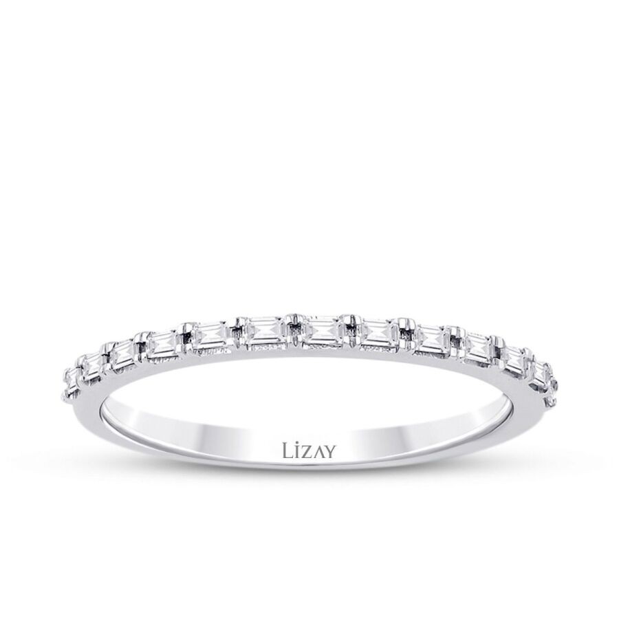 0.12 Carat Diamond Half-Eternity Baguette Ring