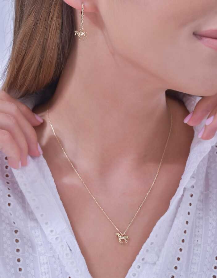 Gold Horse Necklace