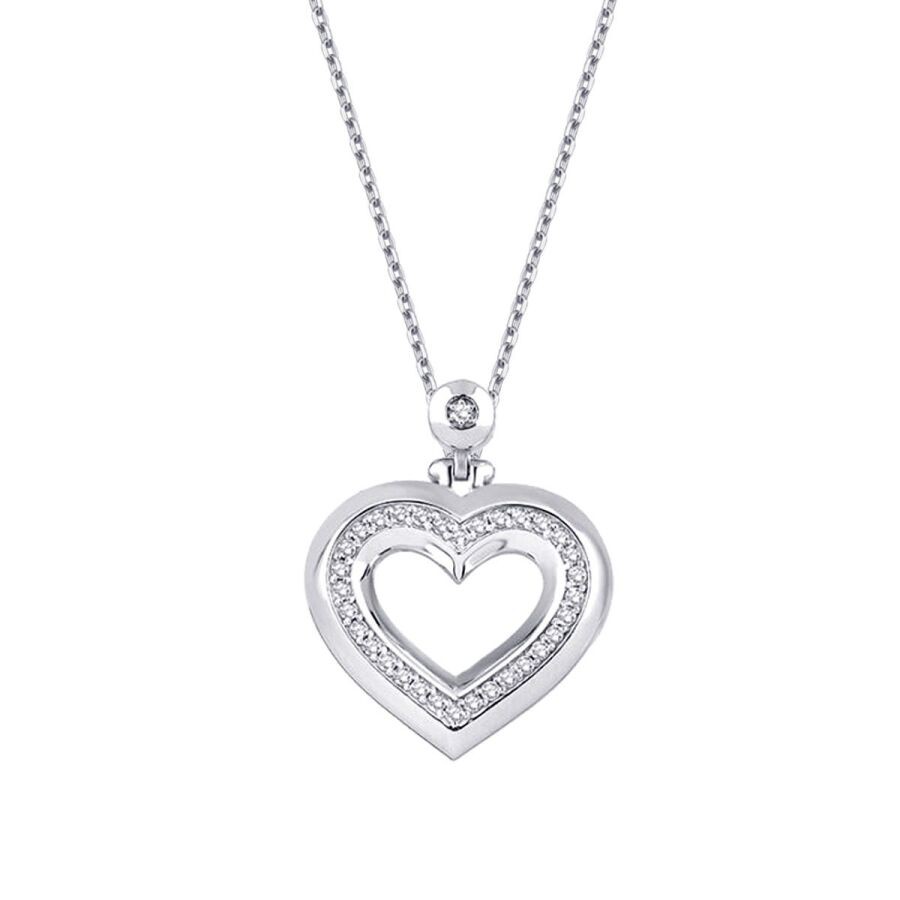 0.25 Carat Diamond Heart Necklace