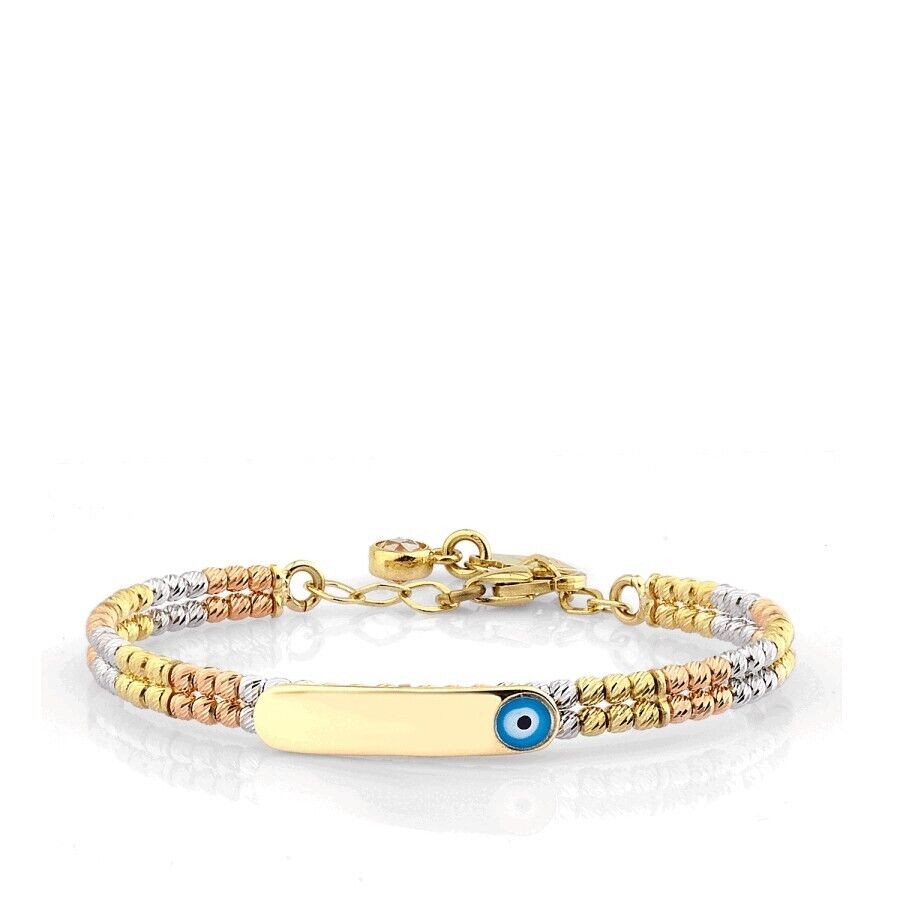 Gold Evil Eye Baby Imprint Bracelet