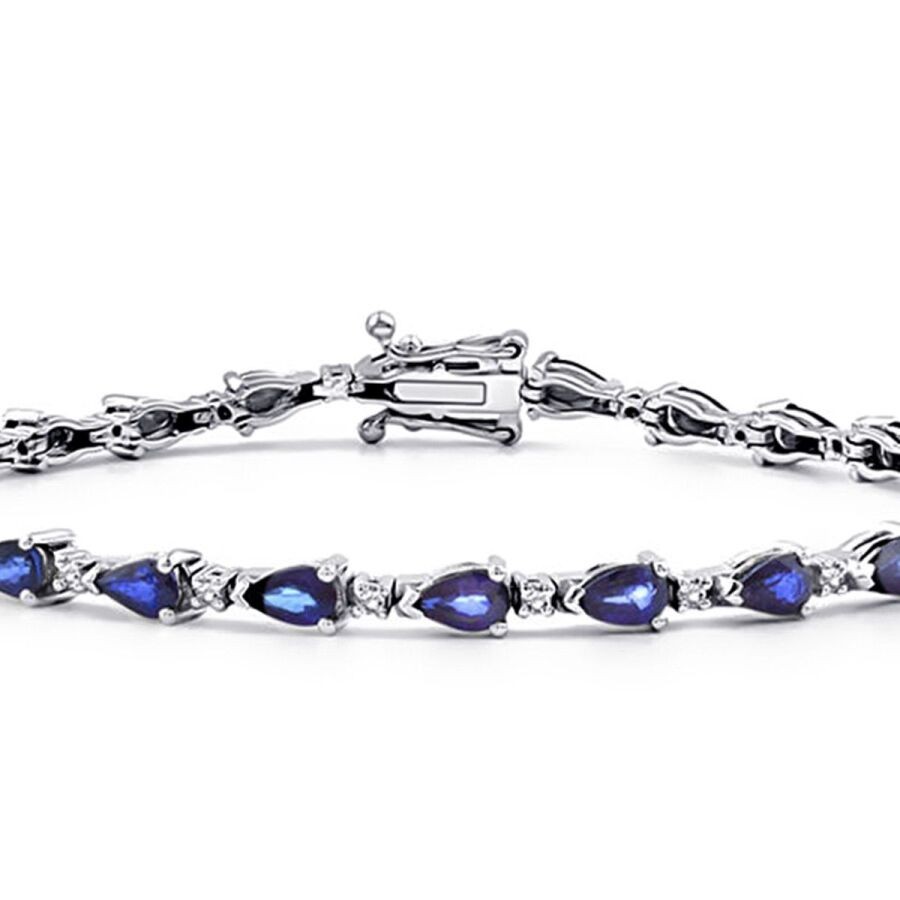 6.18 Carat Diamond Sapphire Bracelet