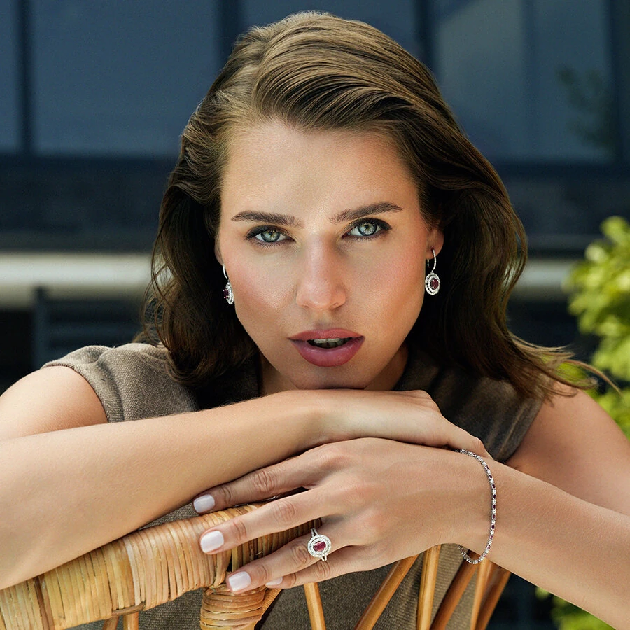 1.91 Carat Diamond Ruby Bracelet