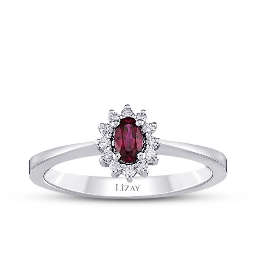 0.43 Carat Diamond Ruby Ring