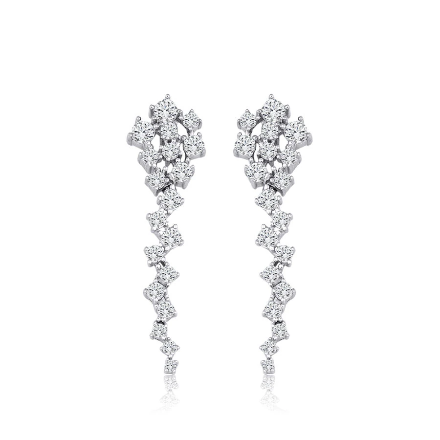 Gold Zigzag Drop Earrings