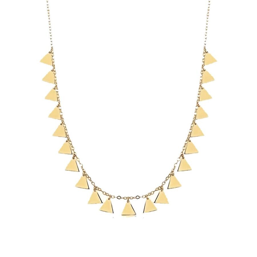 Gold Triangle Chain Necklace