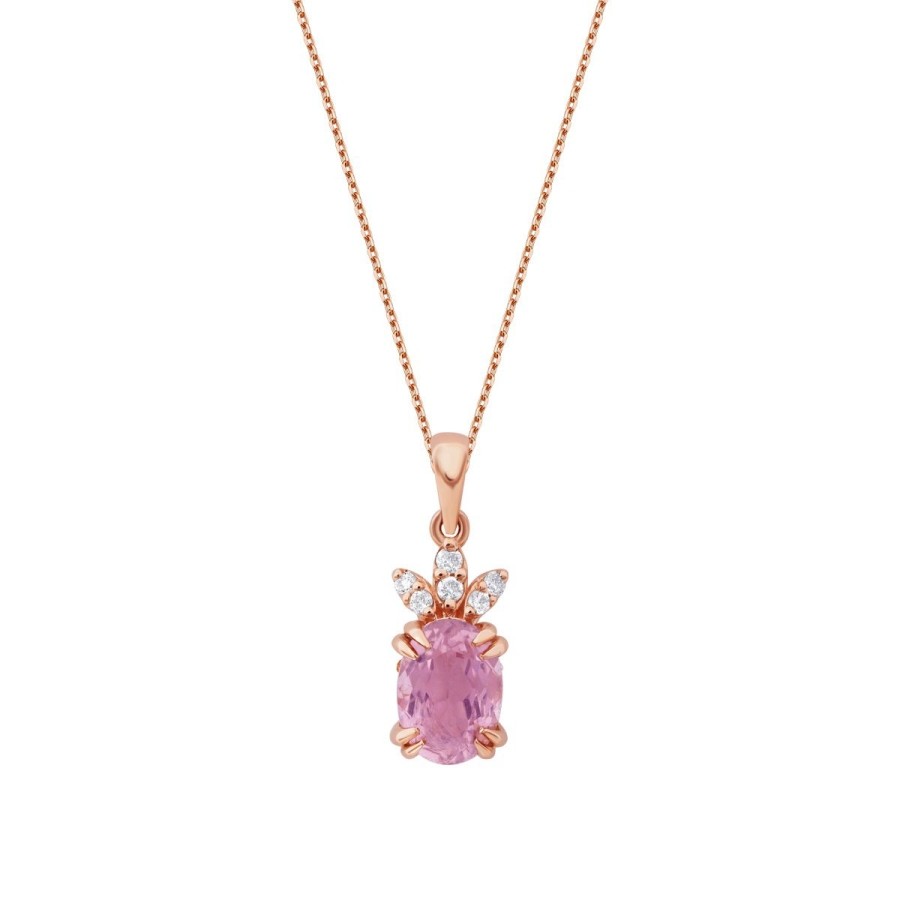 0,86 Karat Diamant Turmalin Halskette