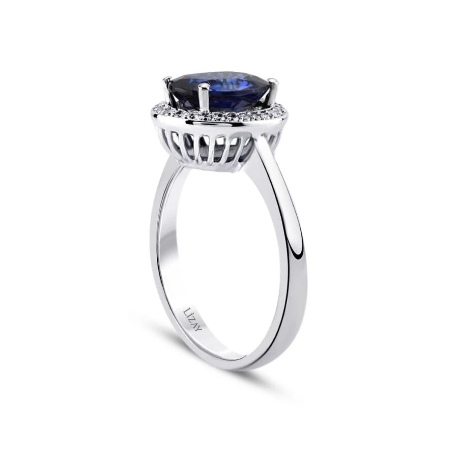 2.42 Carat Diamond Sapphire Ring