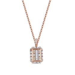 0.37 Carat Diamond Baguette Necklace
