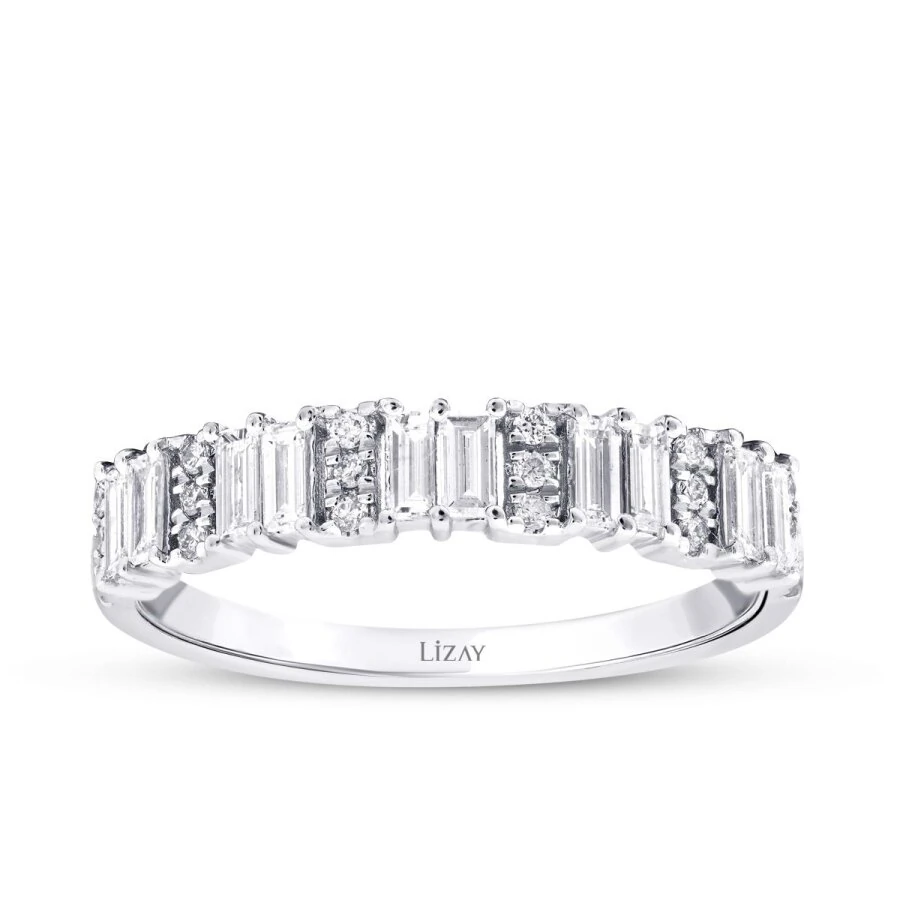 0.47 Carat Diamond Baguette Half-Eternity Ring