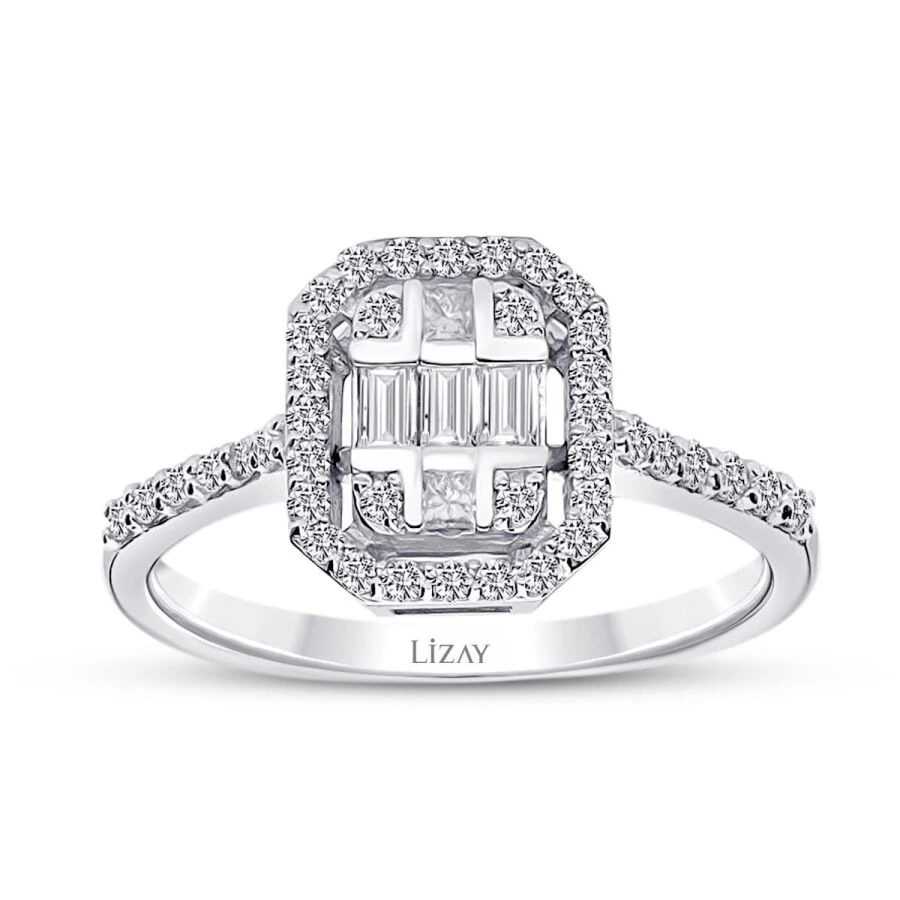 0.28 Carat Diamond Baguette Ring