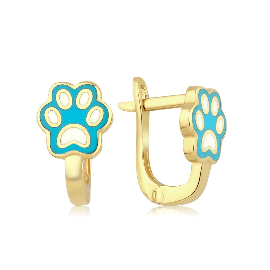 Gold Paw Children's Earring