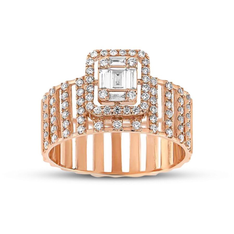 0,61 Karat Diamant Baguette Trend Ring