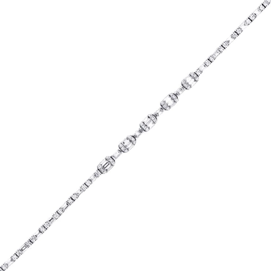 2.53 Carat Diamond Baguette Bracelet