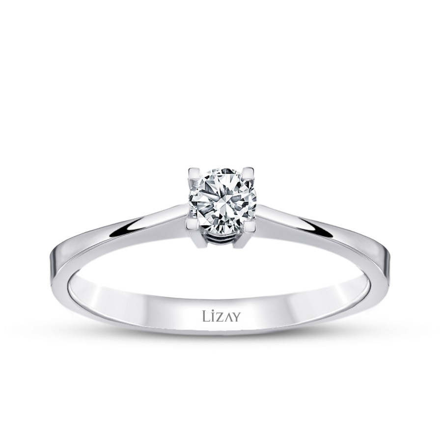 0.10 Carat Diamond Round Solitaire Engagement Ring