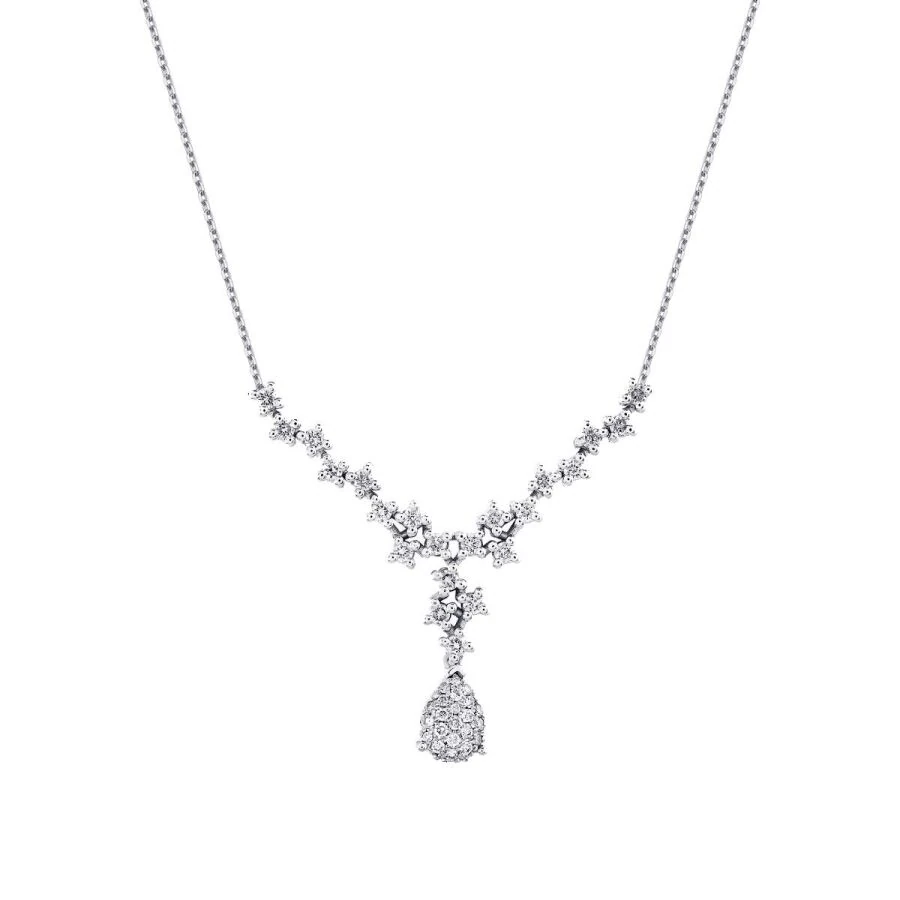 0.48 Carat Diamond Pear Necklace